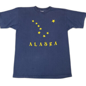 Vtg  Alaska Mens T Shirt Large Prairie Mountain Single Stitch 90s Big Dipper USA